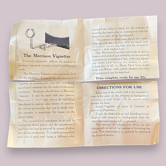 Antique Morrison Vignetter by Burke & James Photography in Original Box - Picture 5 of 5